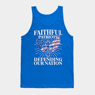 Faithful Patriots Jesus American Flag Patriot Christian Tank Top